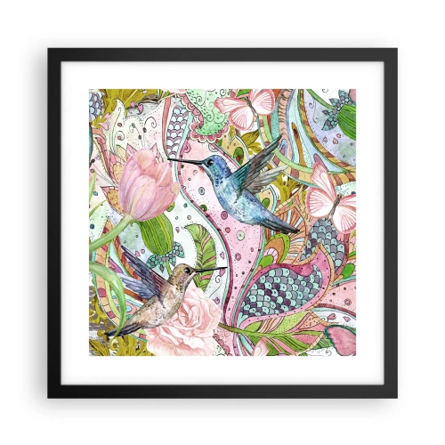 Plagát v čiernom ráme - Zamotané do lián - 40x40 cm