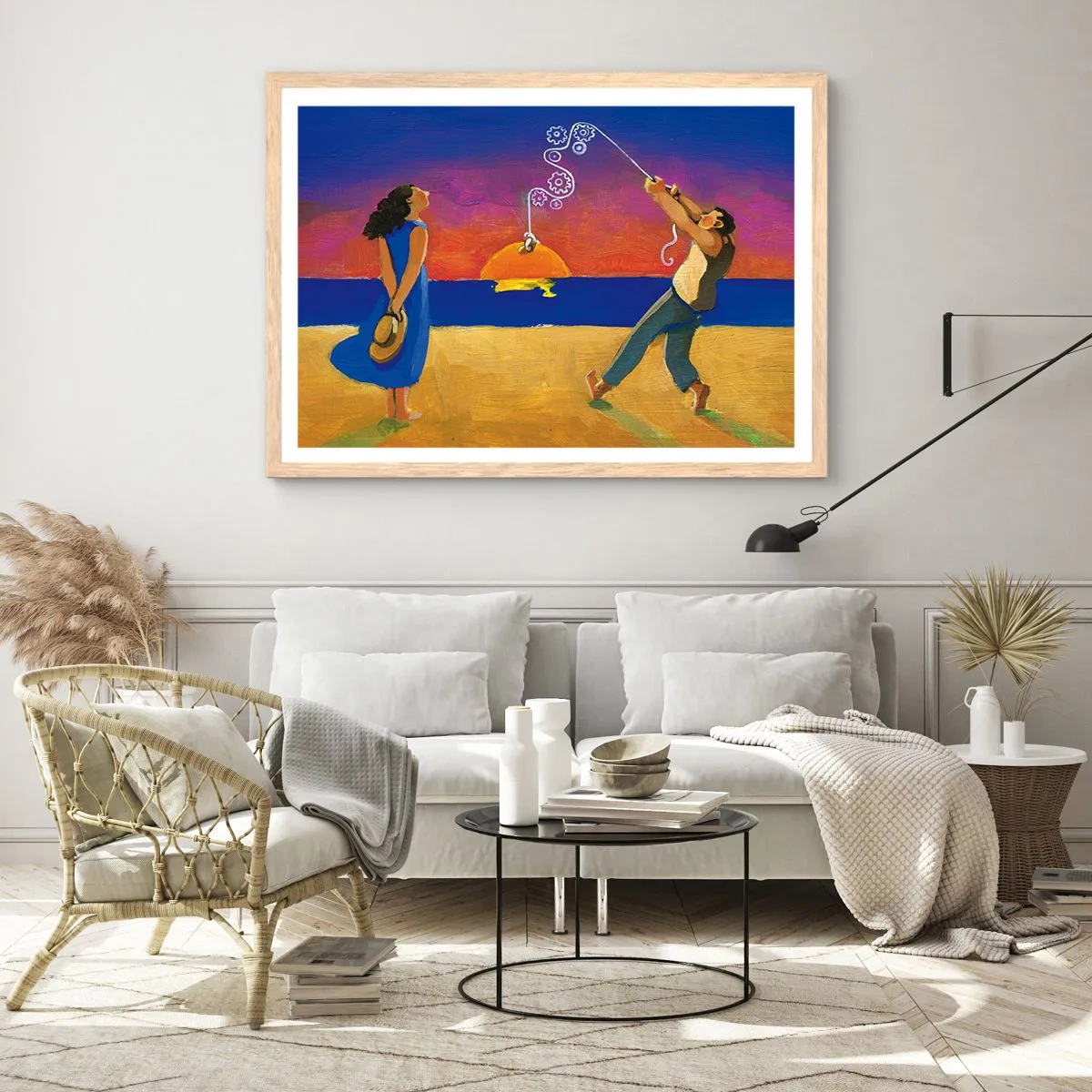 Plagát v ráme zo svetlého duba - Viac ako hviezda z neba - 50x40 cm