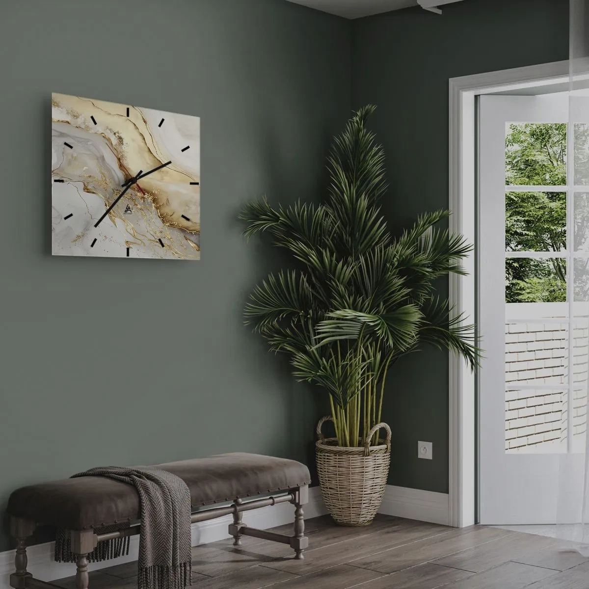 Nástenné hodiny - Abstrakcia: krása a dobro - 40x40 cm