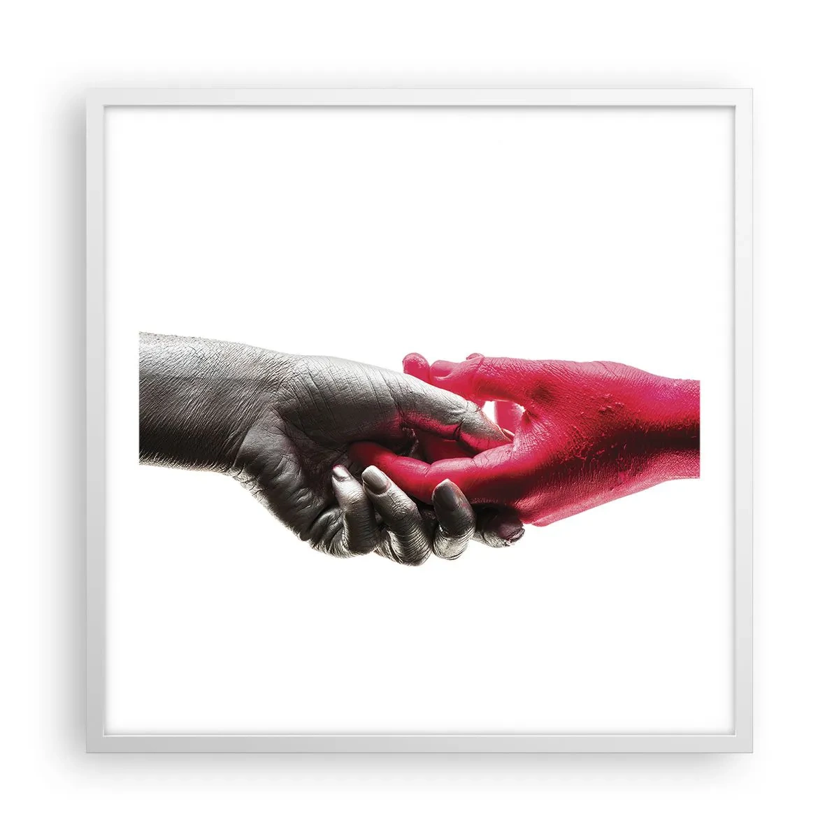 Plagát v bielom ráme - Spolu aj keď sme odlišní - 60x60 cm