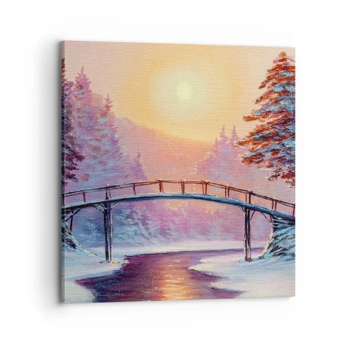 Obraz na plátne - Štyri ročné obdobia - zima - 70x70 cm