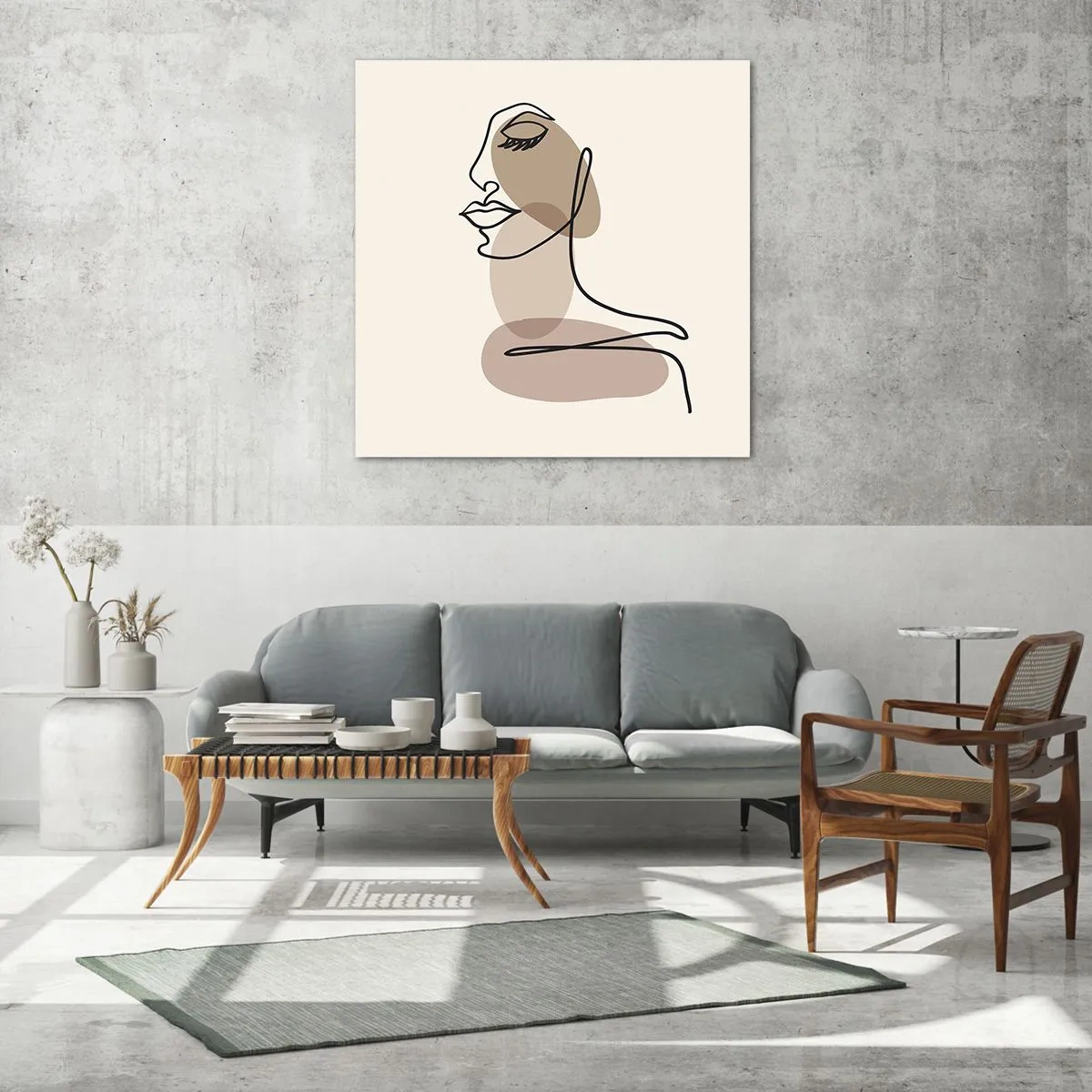 Obraz na skle - Pri počúvaní samého seba - 70x70 cm