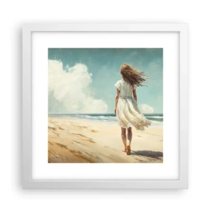 Plagát v bielom ráme - Smerom ku slnku a vetru - 30x30 cm