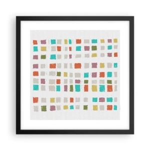 Plagát v čiernom ráme - Neznáma hra - 40x40 cm