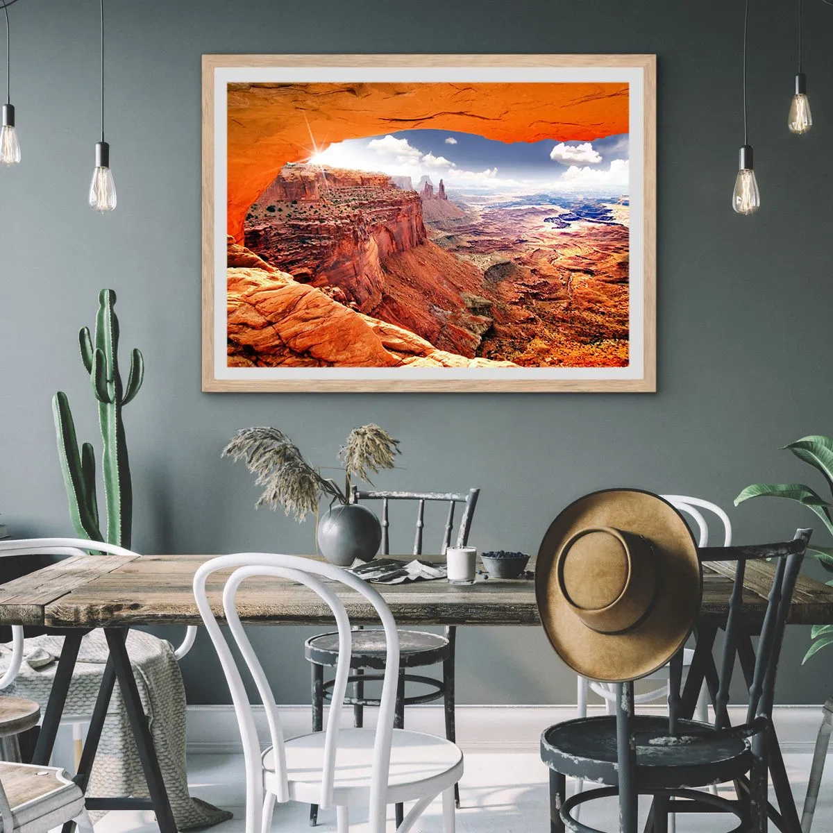 Plagát v ráme zo svetlého duba - Vytesané samotnou prírodou - 70x50 cm