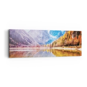 Obraz na plátne - A v horách už je jeseň - 90x30 cm