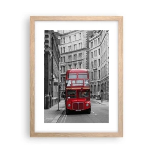 Plagát v ráme zo svetlého duba - Všednosť nemusí byť šedá - 30x40 cm