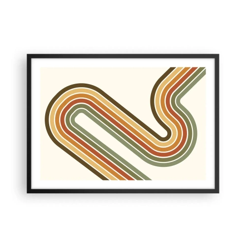 Plagát v čiernom ráme - Kľučkovanie do cieľa - 70x50 cm