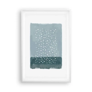 Plagát v bielom ráme - Pestované na modrej - 61x91 cm