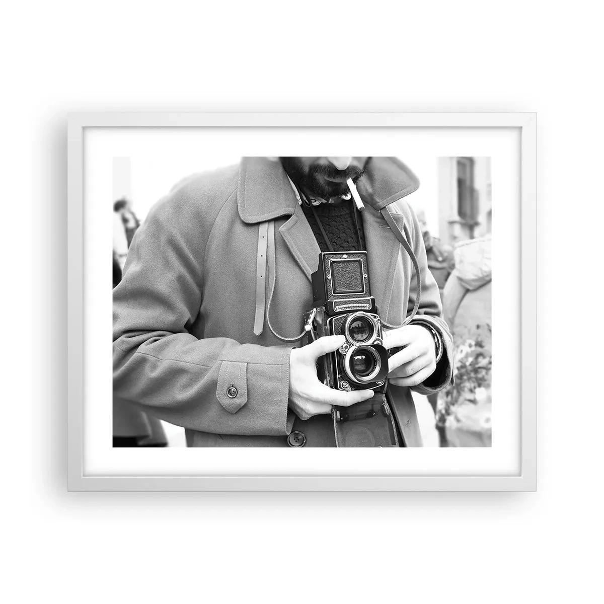 Plagát v bielom ráme - V retro štýle - 50x40 cm