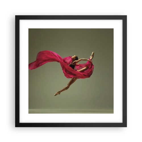 Plagát v čiernom ráme - Tancujúci plameň - 40x40 cm
