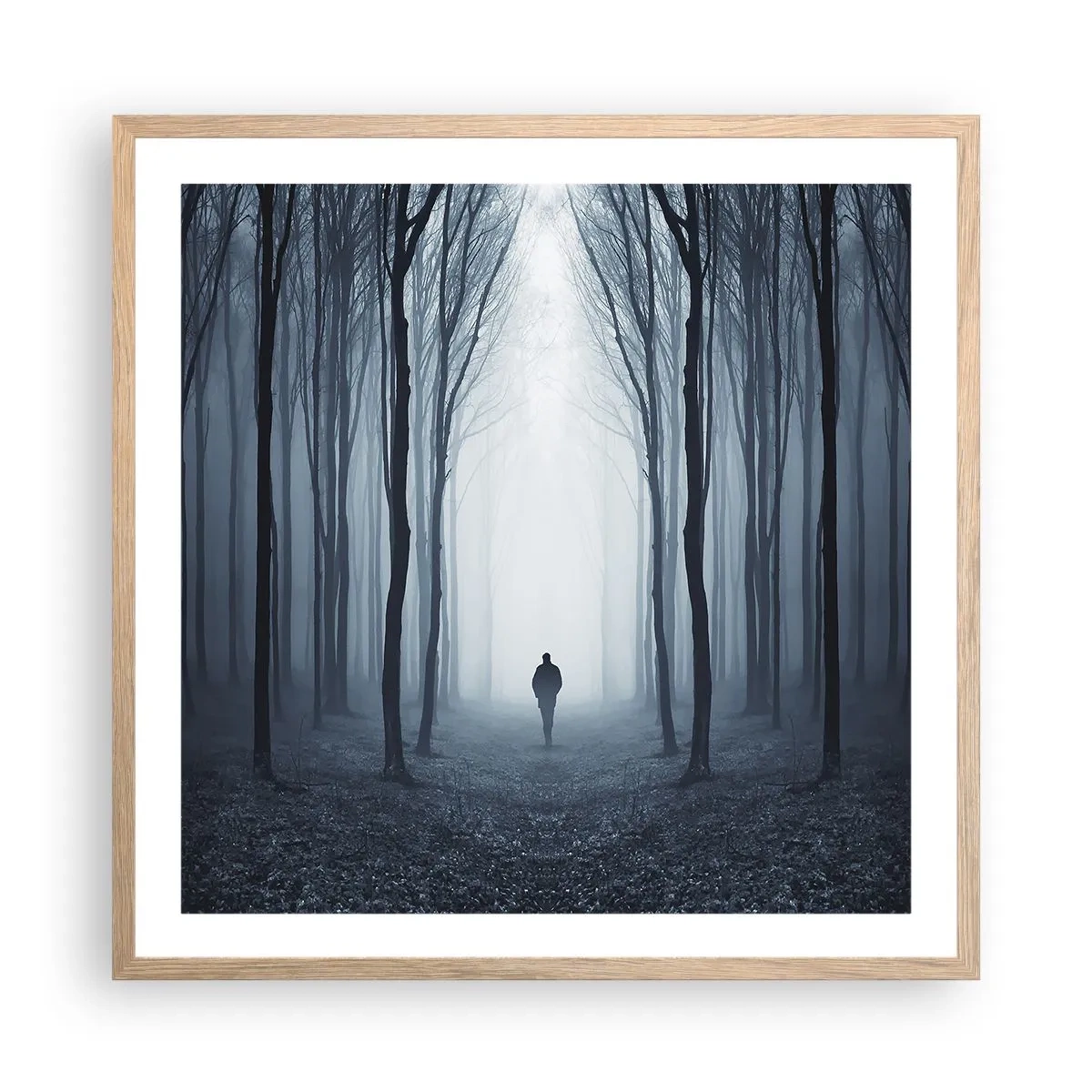 Plagát v ráme zo svetlého duba - A všetko jednoduché a jasné - 60x60 cm