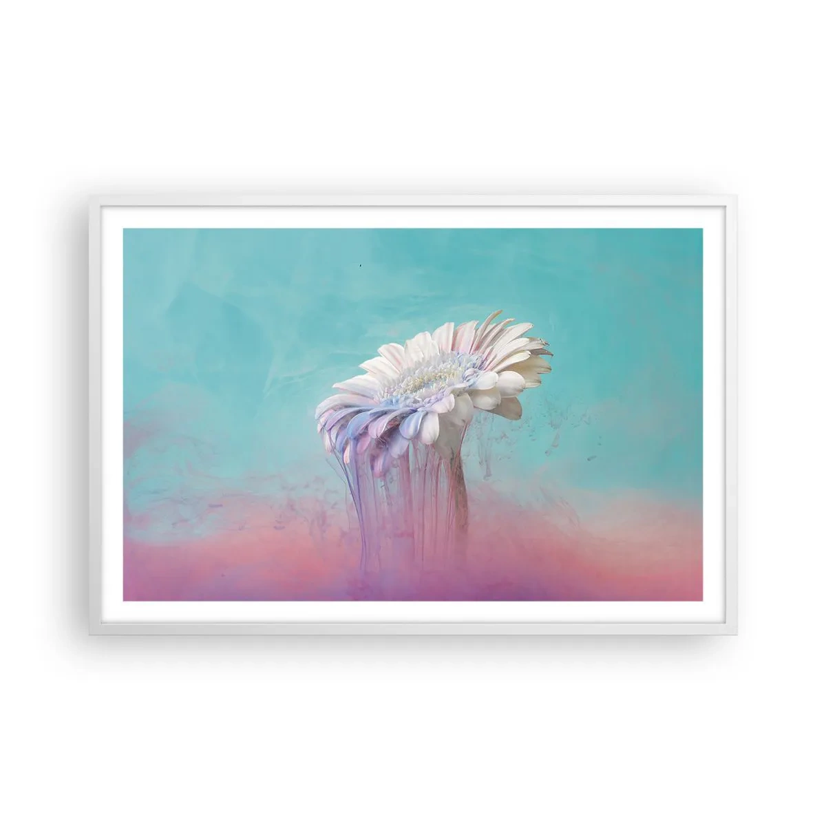 Plagát v bielom ráme - Záhrobia kvetín - 91x61 cm