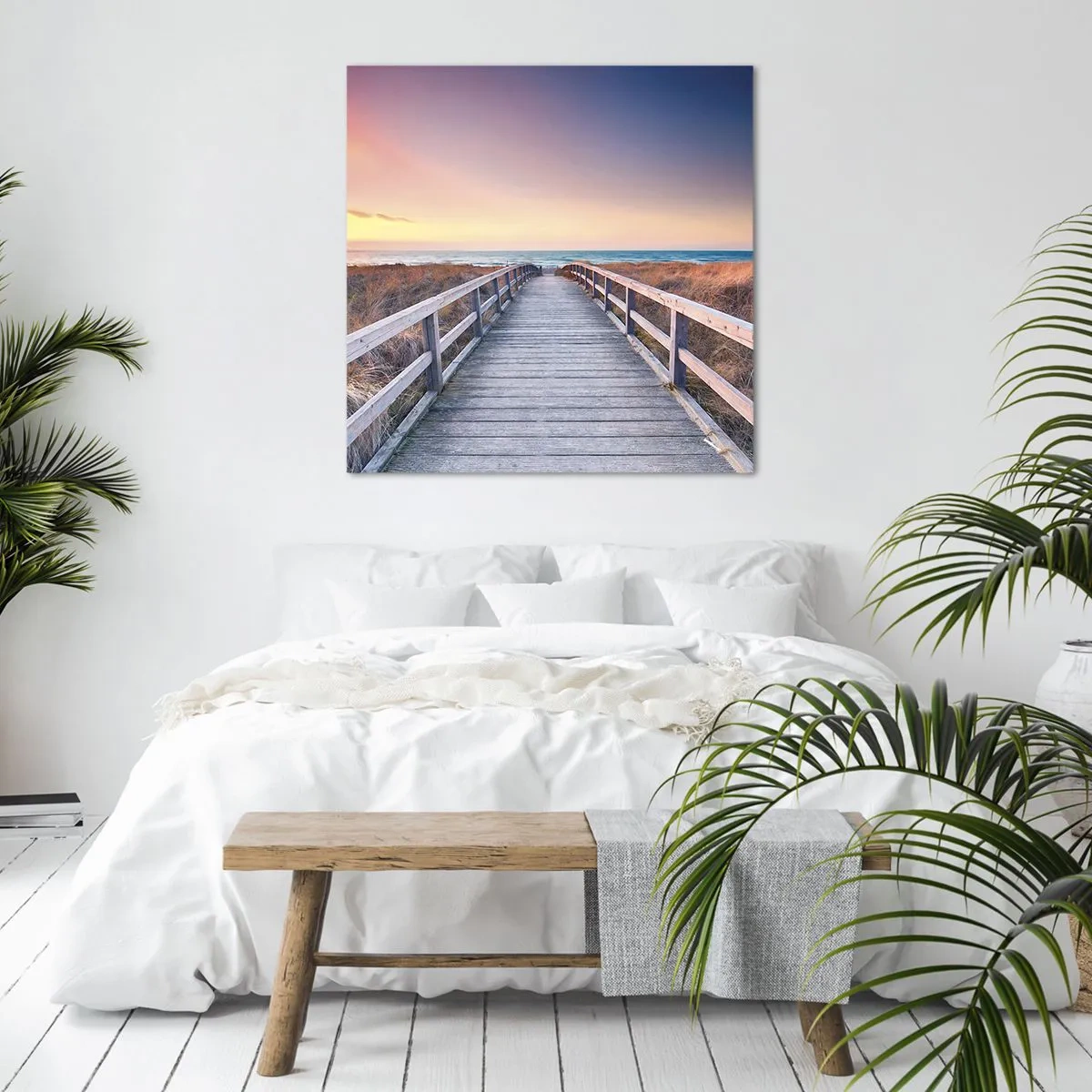 Obraz na plátne - Baltská večerná polárna žiara - 70x70 cm