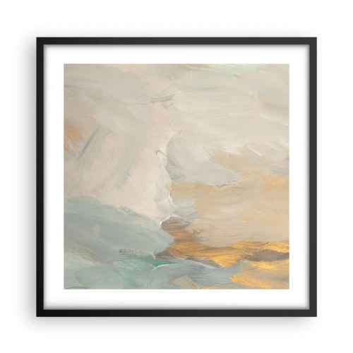 Plagát v čiernom ráme - Abstrakcia – krajina nehy - 50x50 cm