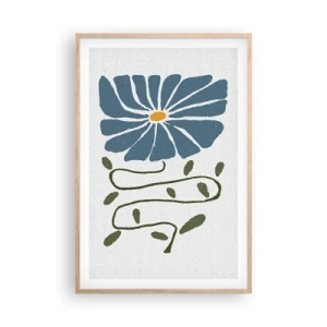 Plagát v ráme zo svetlého duba - Vetvičkou ku kvetu - 61x91 cm