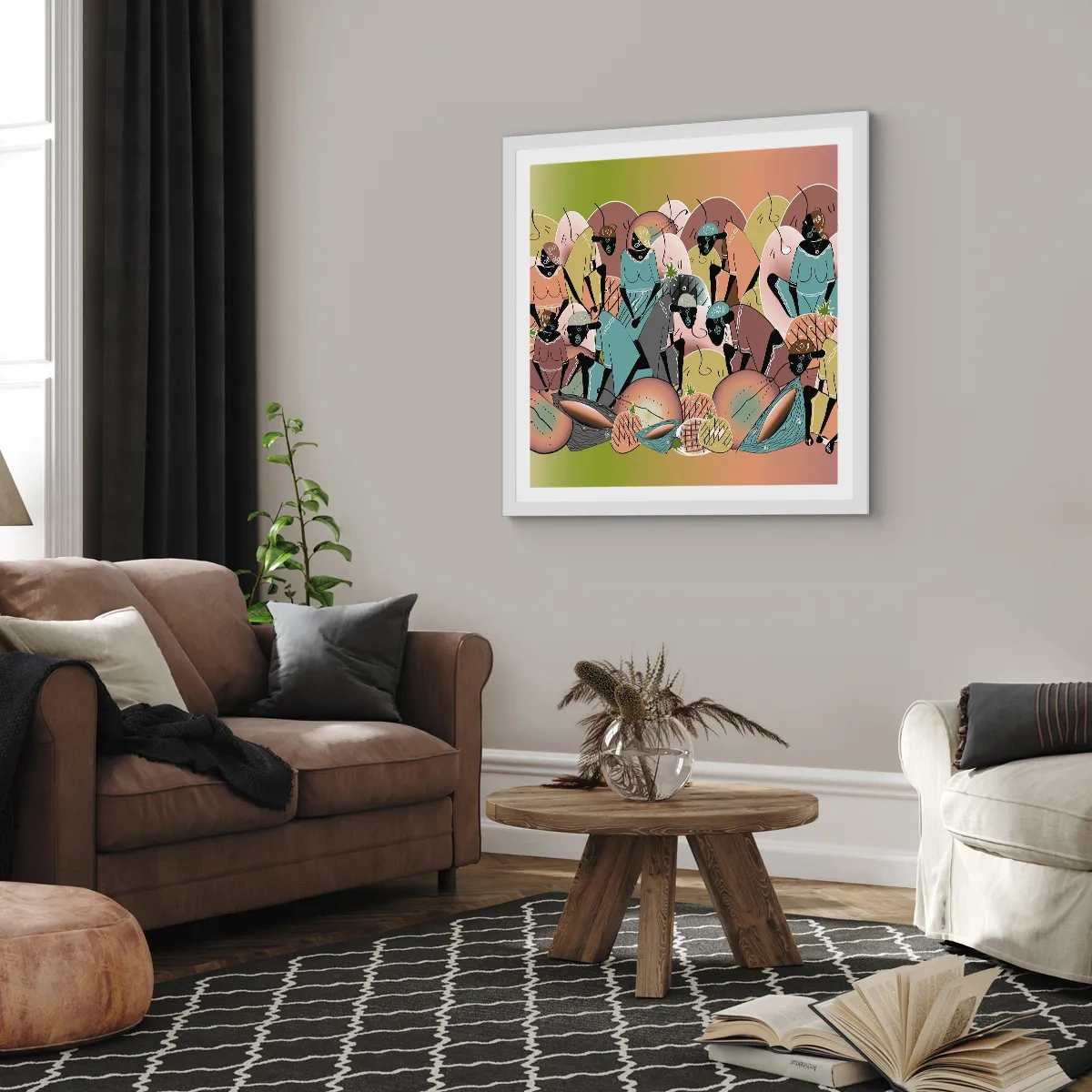 Plagát v bielom ráme - Blíži sa veľký sviatok - 50x50 cm