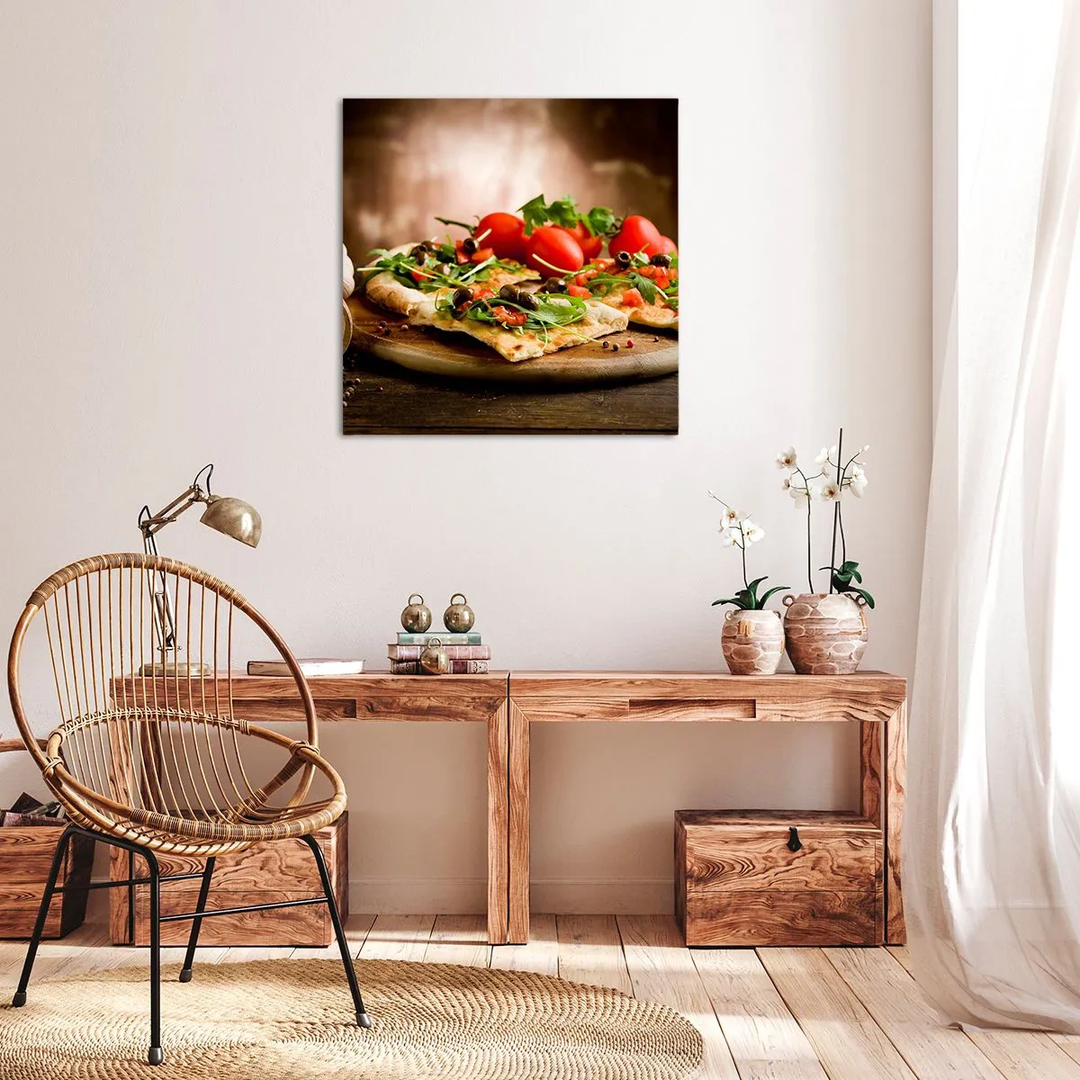 Obraz na plátne - Priamo z pece a zo záhrady - 70x70 cm