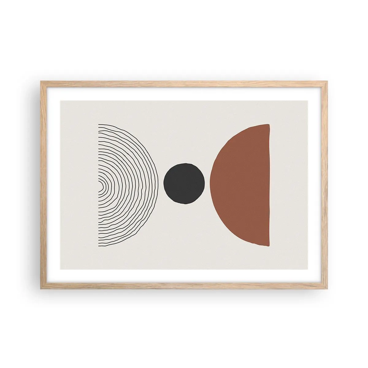 Plagát v ráme zo svetlého duba - V centre pozornosti - 70x50 cm