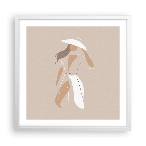 Plagát v bielom ráme - Móda je zábava - 50x50 cm