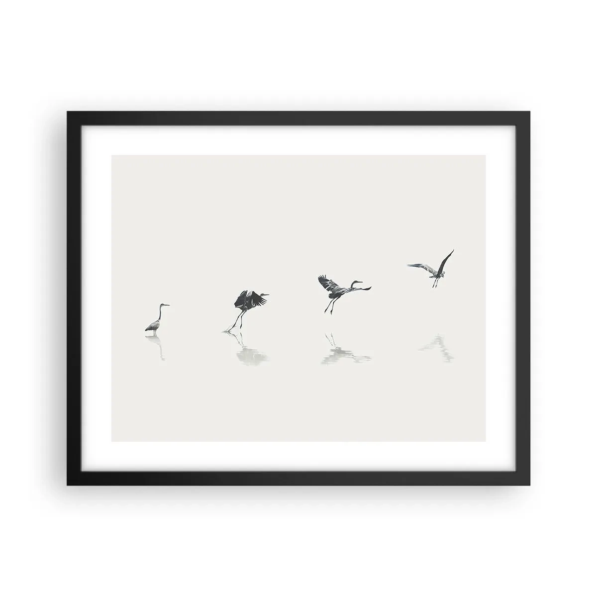 Plagát v čiernom ráme - Štyri jednoduché kroky - 50x40 cm