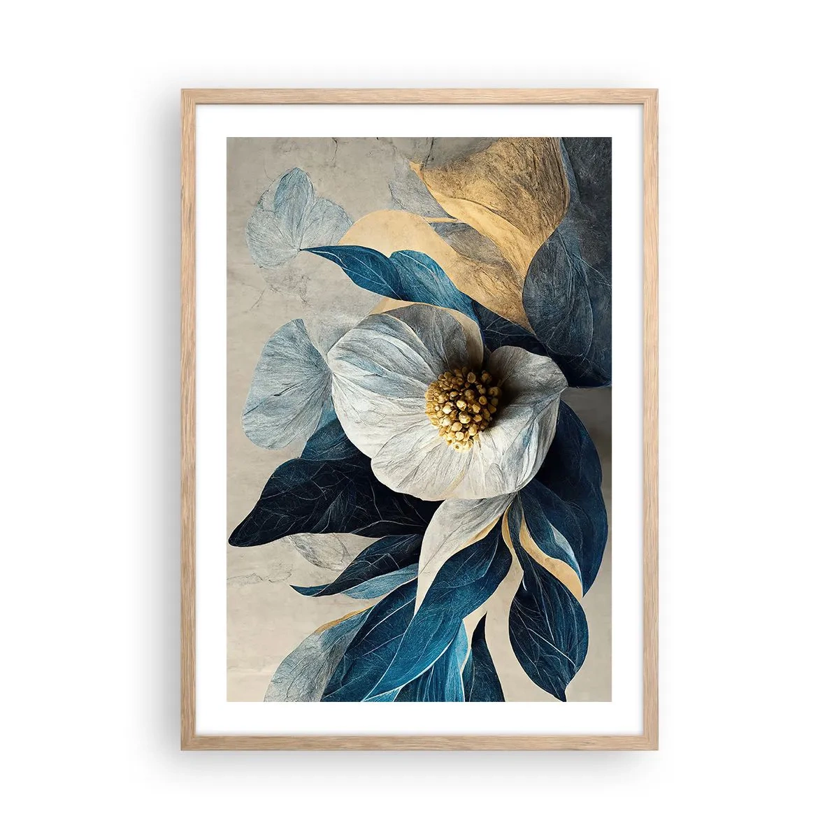 Plagát v ráme zo svetlého duba - Má zlaté srdce - 50x70 cm