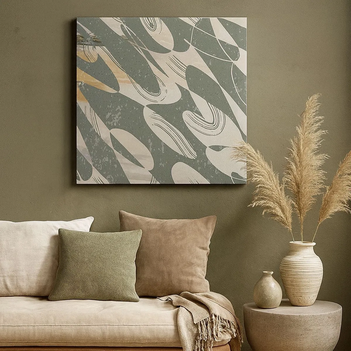 Obraz na plátne - Rytmizovaná abstrakcia - 30x30 cm