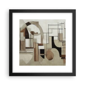 Plagát v čiernom ráme - Mestská krajina 2.0 - 30x30 cm