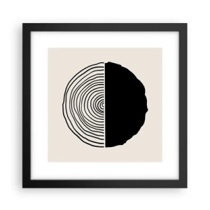 Plagát v čiernom ráme - Pol na pol - 30x30 cm