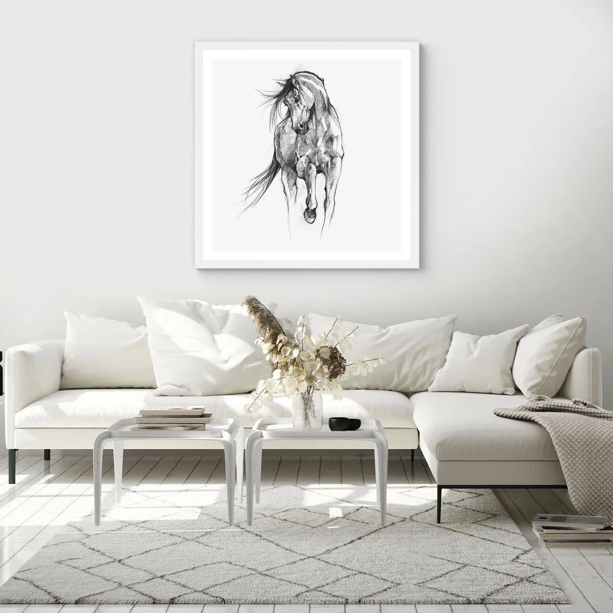 Plagát v bielom ráme - V ladnom kluse - 60x60 cm