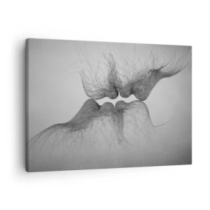 Obraz na plátne - Abstraktný bozk prezentovaný v éterickej podobe - 70x50cm - Bozk vetra - Moderná nástenná dekorácia do obývacej izby a spálne ARTTOR