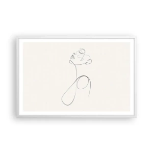 Plagát v bielom ráme - Zamotaná v snoch - 91x61 cm