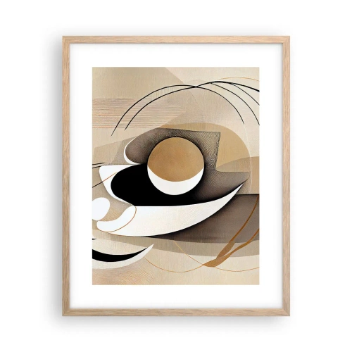 Plagát v ráme zo svetlého duba - Kompozícia: podstata vecí - 40x50 cm