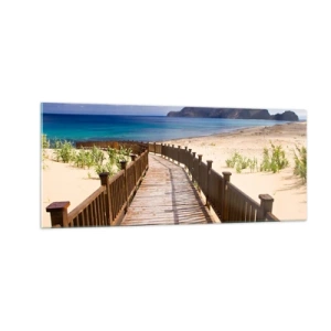 Obraz na skle - Vezmi ma na šťastné ostrovy - 100x40 cm