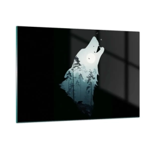Obraz na skle - Hlas lesnej noci - 120x80 cm