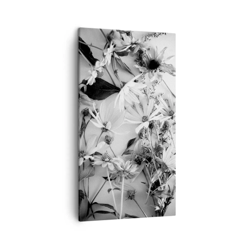 Obraz na plátne - Kvety bez kytice - 45x80 cm