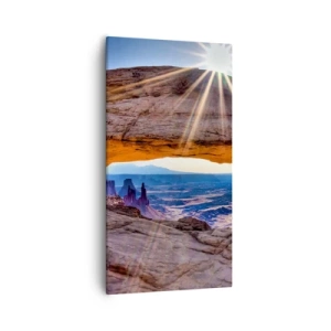 Obraz na plátne - Skalnou bránou - 55x100 cm