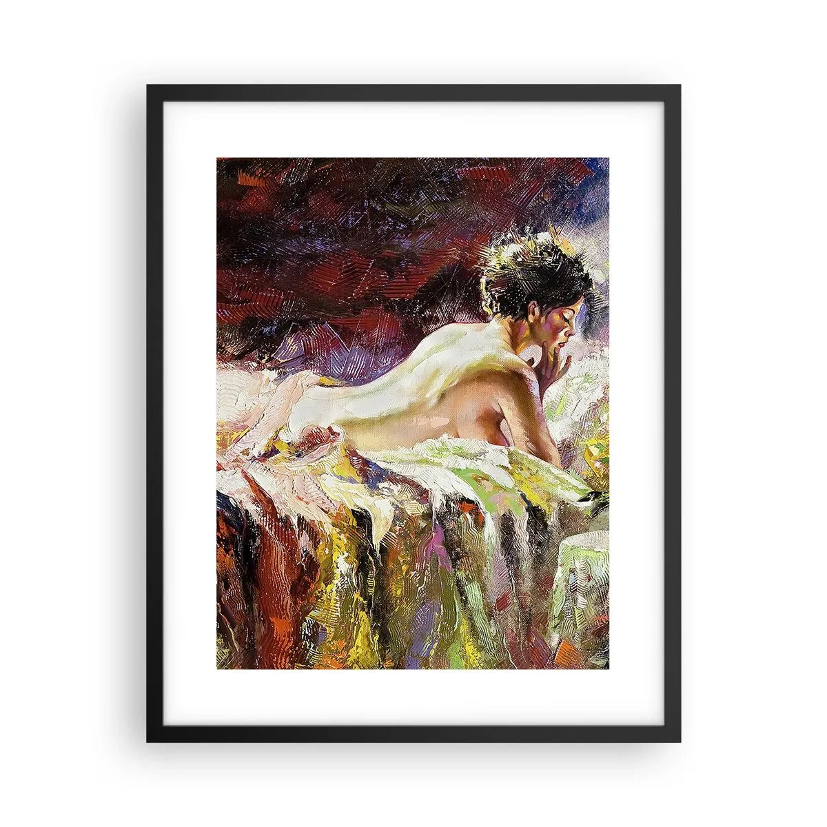 Plagát v čiernom ráme - Zamyslená Venuša - 40x50 cm