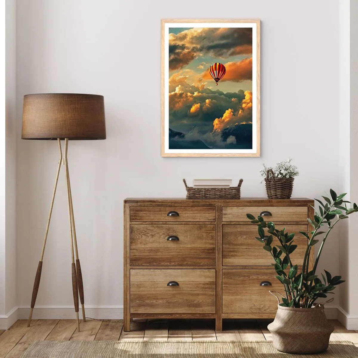 Plagát v ráme zo svetlého duba - Letím, lebo chcem - 30x40 cm