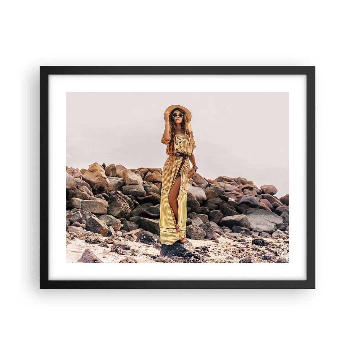 Plagát v čiernom ráme - Kúzlo kameňov - 50x40 cm