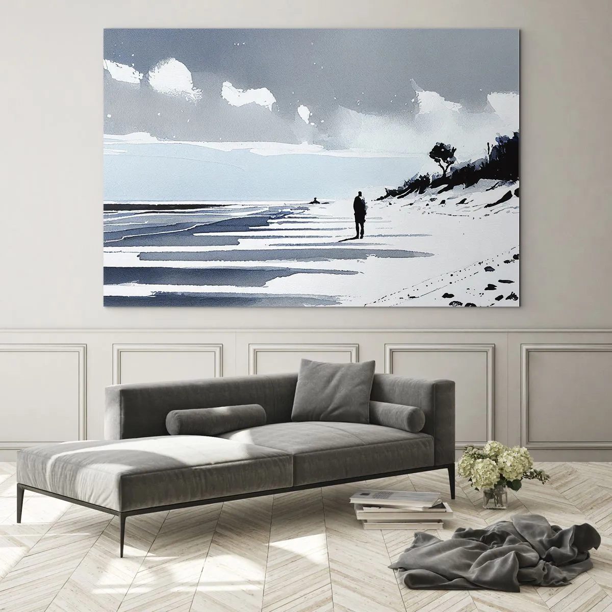 Obraz na skle - O samote - 120x80 cm