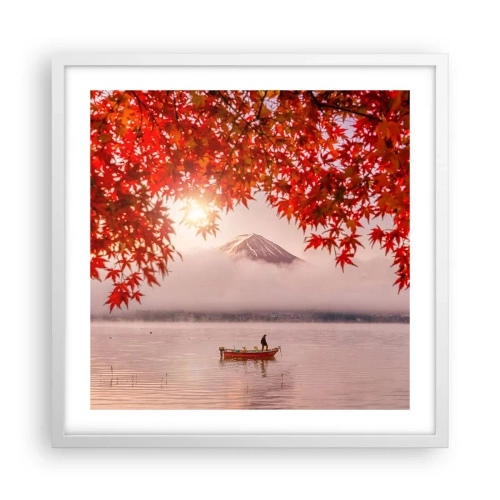 Plagát v bielom ráme - V japonskom štýle - 50x50 cm