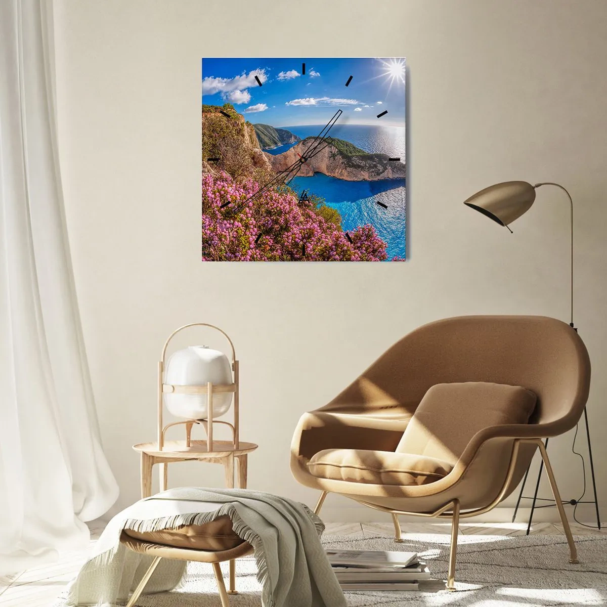 Nástenné hodiny - Moje veľké grécke prázdniny - 30x30 cm