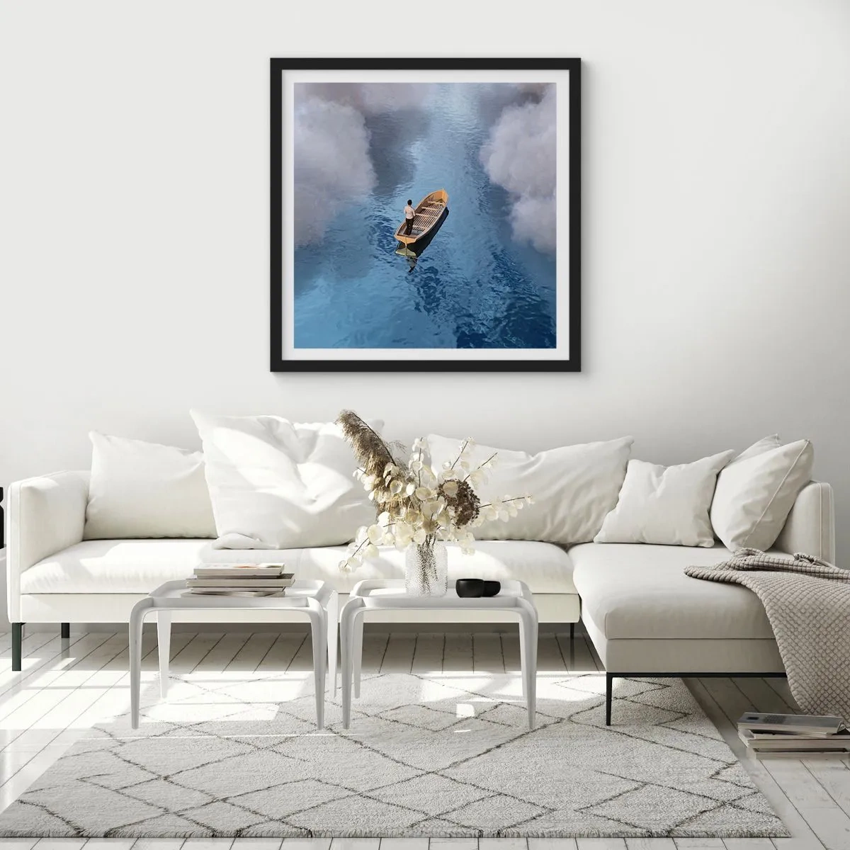 Plagát v čiernom ráme - Život – cesta – neistota - 40x40 cm