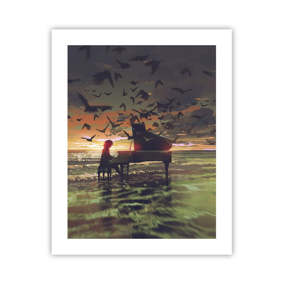 Plagát - Koncert na piano a vlny - 40x50 cm