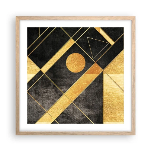 Plagát v ráme zo svetlého duba - Slnko púšte - 50x50 cm