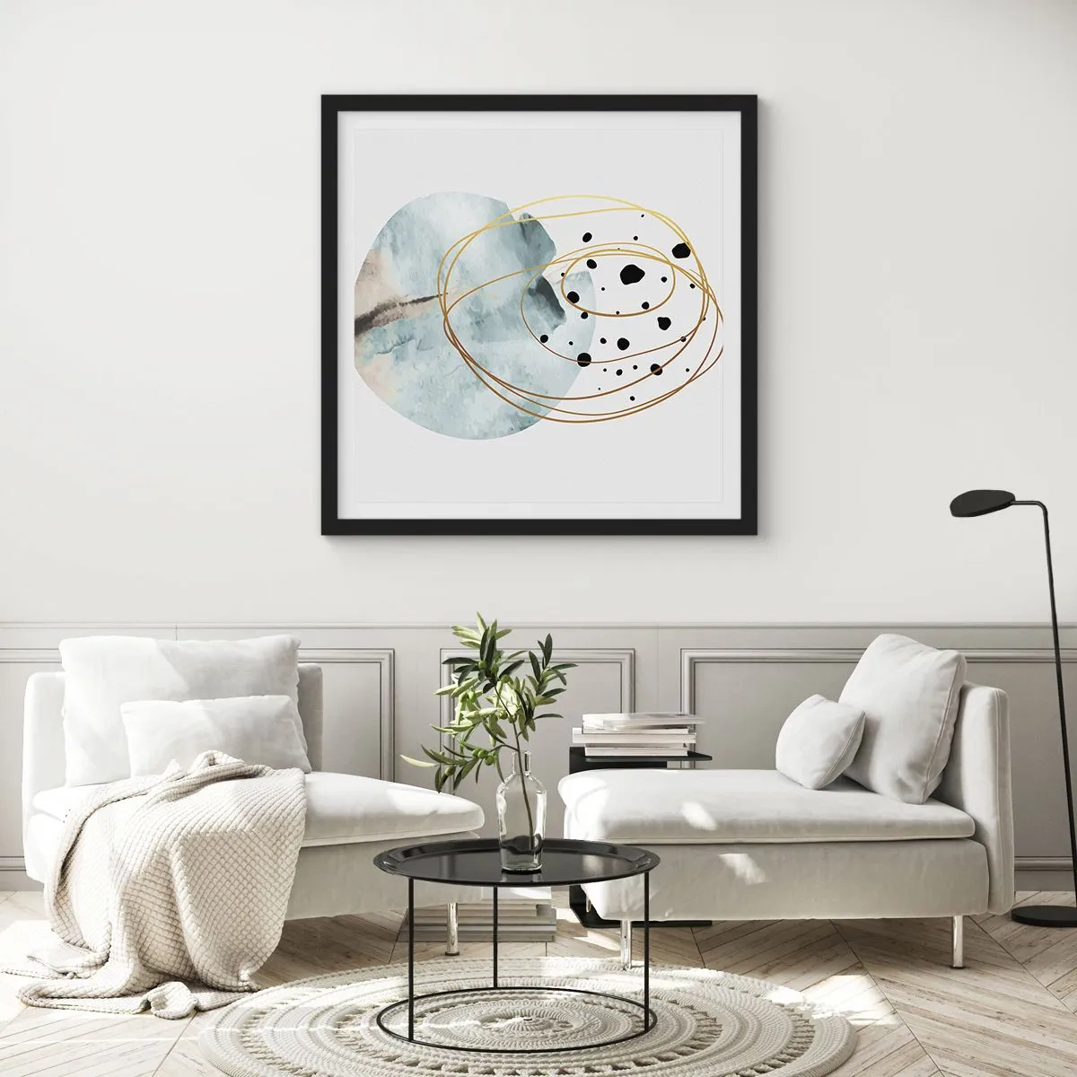 Plagát v čiernom ráme - V objatí priestoru - 60x60 cm