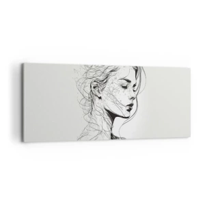 Obraz na plátne - Portrét v zamyslení - 100x40 cm