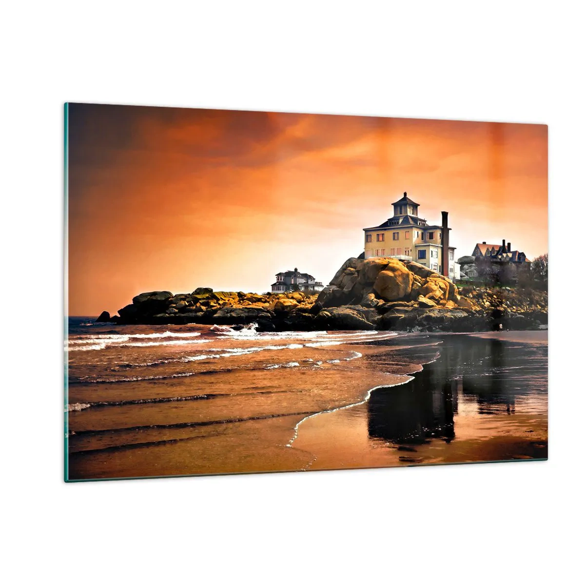 Obraz na skle - Elegancia západného pobrežia - 120x80 cm
