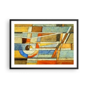 Plagát v čiernom ráme - Kubizmus na stavbe - 70x50 cm